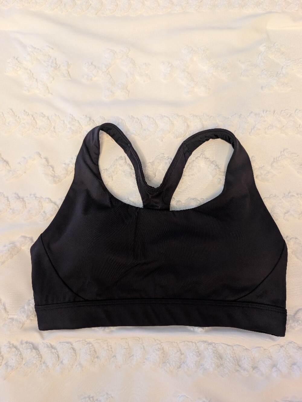 Athleta Black Racerback Sports Bra Women's Size Small